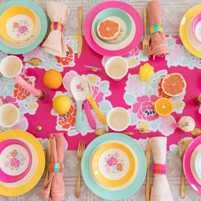 Collection "La Baraka" - Table colorée et fleurie Table colorée