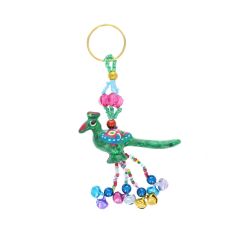 porte-clés indien paon artisanal