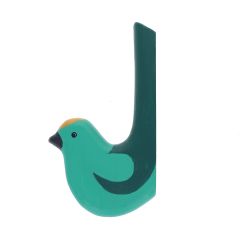 Patère en bois oiseau vert - La forêt