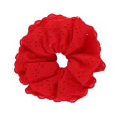 chouchou cheveux broderie anglaise