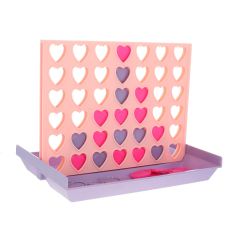 jeu puissance 4 coeurs roses