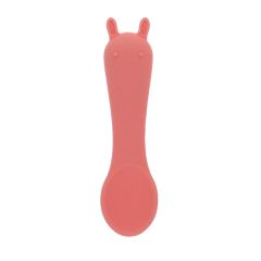 cuillere bébé en silicone lapin rose