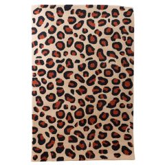 tapis léopard laine