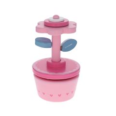 boite musicale en bois fleur rose
