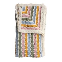 Couverture en tricot multicolore
