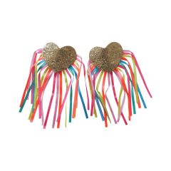 paire d'épaulettes à franges multicolores