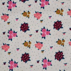 Toile cirée fleurs roses - La vie en rose