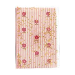 Cahier à paillettes liquide et fleurs rouges - Trouville