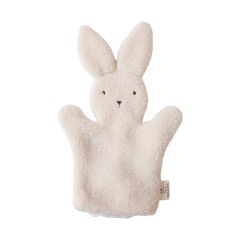 marionnette lapin bouclette blanche