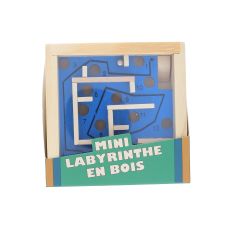 Mini labyrinthe en bois bleu