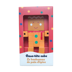 casse tete cube en bois pain d'épice