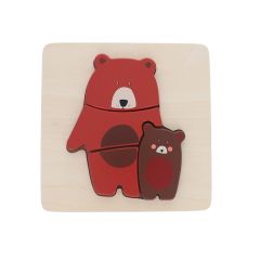 Puzzle ours en bois à encastrer La forêt
