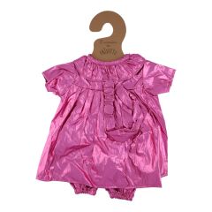 Tenue de poupée Rosie robe métallisée fuchsia