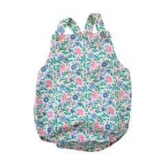 Barboteuse fleurie rose et bleue Joli Paon