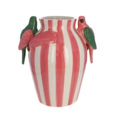 Vase perroquet rose et vert Paraty