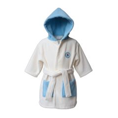 Peignoir de bain enfant éponge bleu
