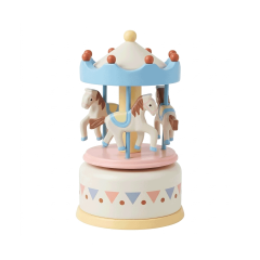 Boite à musique carrousel petit manège de chevaux