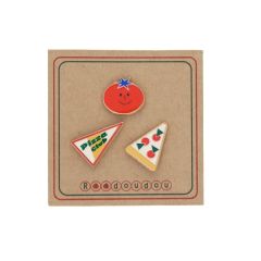 lot de 3 pin's pizzas