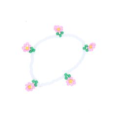 bracelet perles fleurs roses club soleil