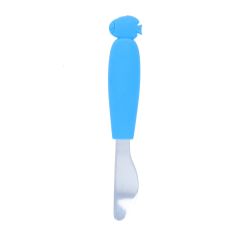 Couteau bébé en silicone bleu