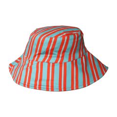 Chapeau original femme rayé rouge et vert Paraty