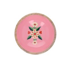 Coupelle en bois rose et fleurs - Paraty
