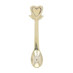 cuillere laiton coeur doré