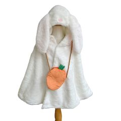 déguisement cape lapin en fourrure