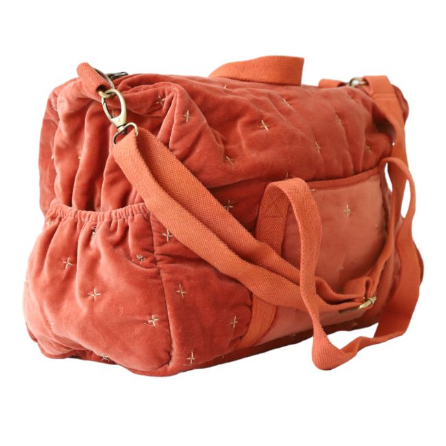 Sac à langer velours terracotta Amande Le petit Souk