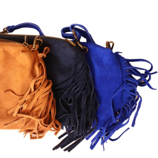 Sac frange daim cheap