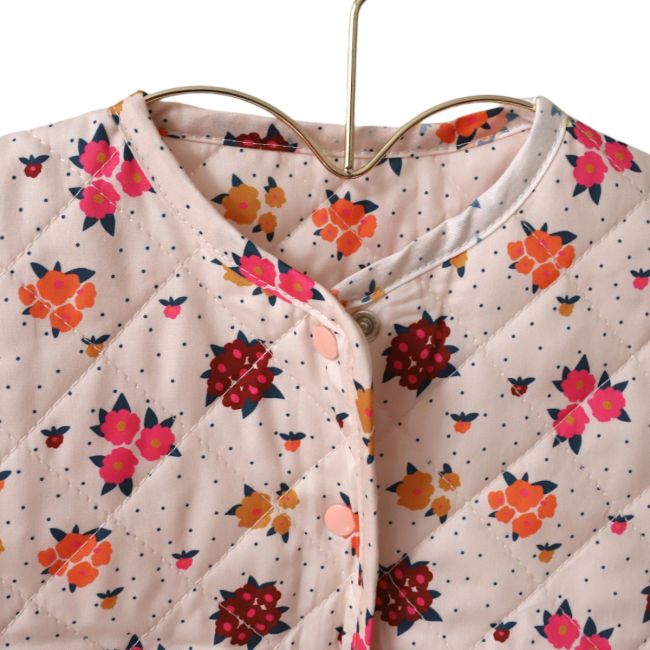 Veste sans manches matelassée enfant fleurie La vie en rose