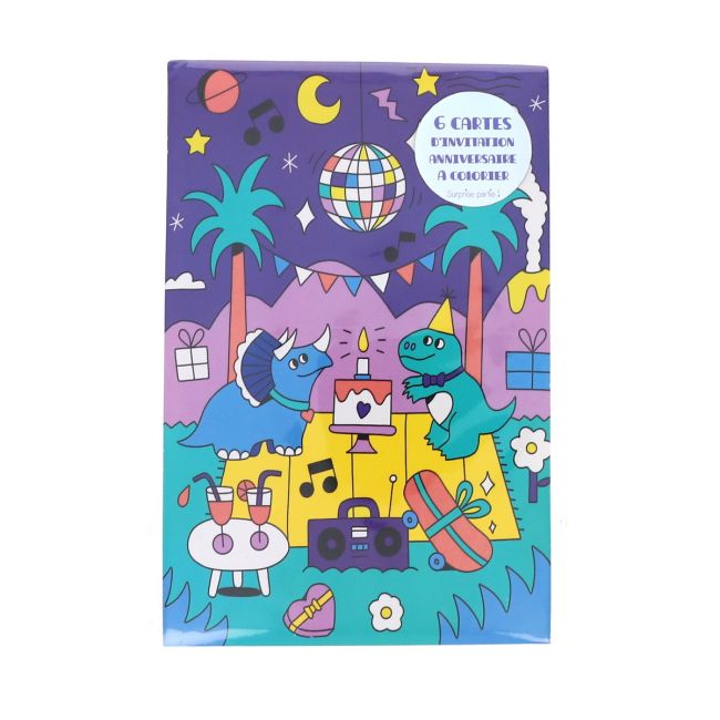 Cartes Postales Animaux Avec Bulles - Lot De 6 Cartes Inscriptibles - Anniversaire, Invitation, Remerciement