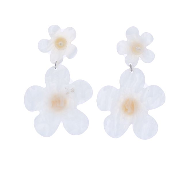 Boucles D'Oreilles Marguerite Pendantes Fleurs Pour Fêtes D'Été