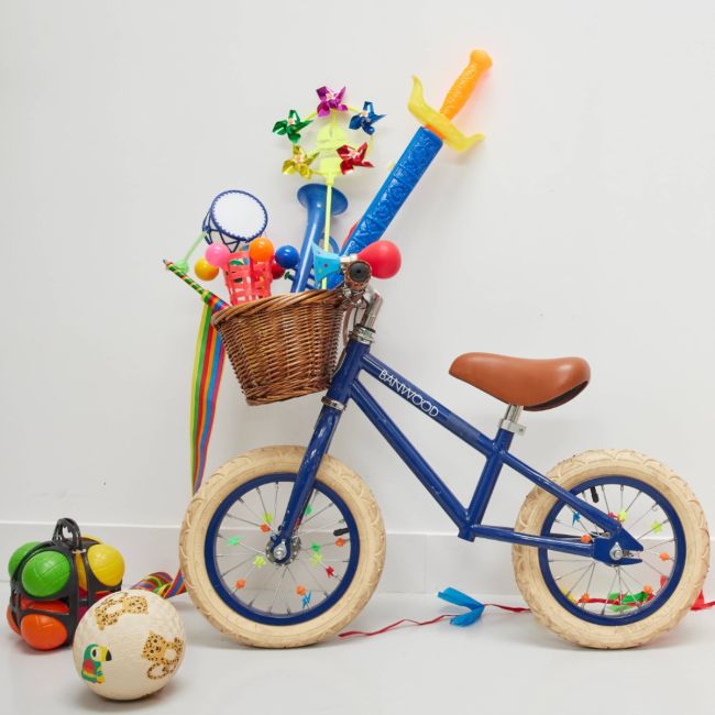 Klaxon vélo pouet bleu et rouge Mercredi et Patati Le petit Souk