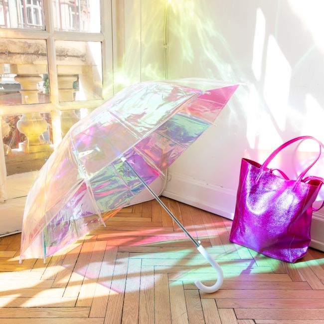 Parapluie Pliant Transparent En Fleurs De Cerisier, Parapluie D