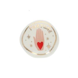 Porte-bonheur en céramique main écrue Fortune