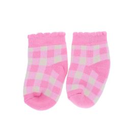 Chaussettes bébé vichy rose 0-6 mois - Chichi pompon