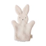 marionnette lapin bouclette blanche