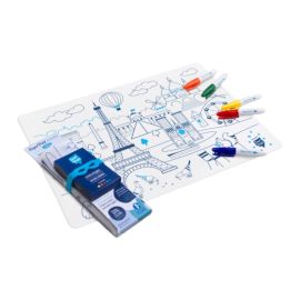 set de table a colorier super petit Paris