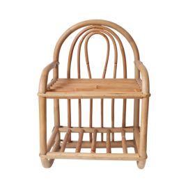 meuble etagere double rotin 