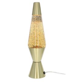 Lampe à lave paillettes dorées