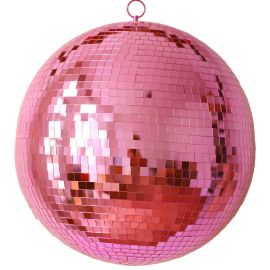 boule à facette disco rose flash
