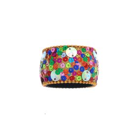 rond de serviette multi sequins colorés et pailletés