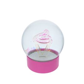 boule à neige ice cream rose paillettes