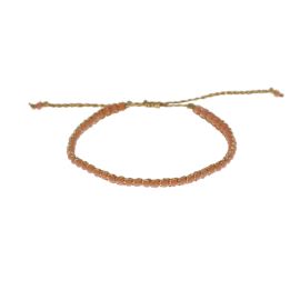 bracelet en nylon rose doré bijou femme