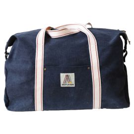 sac weekend bleu marine toile