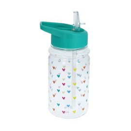 Gourde plastique coeurs