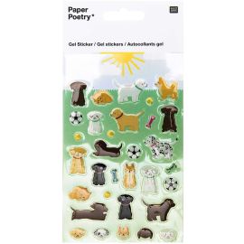 stickers autocollants en gel chiens