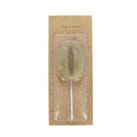 bougie anniversaire paillettes chiffre 0