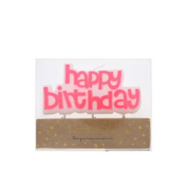 bougie happy birthday rose